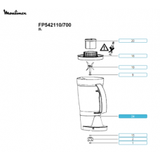Чаша для кухонного комбайна Moulinex (Мулинекс) MS-5A07800