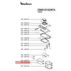 Тэн (нагреватель) для хлебопечки Moulinex (Мулинекс) SS-189738