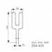 ТЭН HARVIA - тэн харвия  2500W ZSA-420 (ZSA-420) L=433x190mm- нагревательный элемент для печи сауны