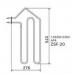 ТЭН HARVIA - тэн харвия 1333W ZSF-20 (ZSF20) L=518x280mm. - нагревательный элемент для печи сауны