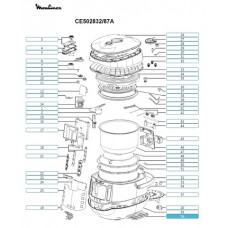 Основание корпуса для мультиварки Moulinex (Мулинекс) SS-994511